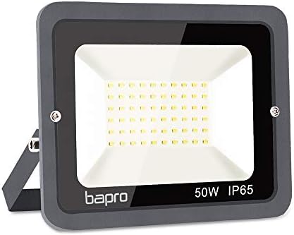bapro 50W Led Прожектор, 5000LM 6000K Дневен Бял Външен Охрана лампа S Водоустойчива IP65 Супер Ярки Led Работна Лампа за Двора, градината,