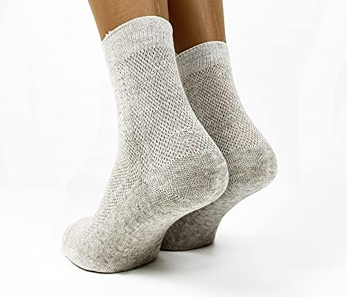 Специални Тънки чорапи Дишащи от органичен лен за мъже, опаковка от 5