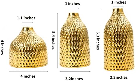 Колекция от керамични вази BASDHE - 3 Малки вази, Луксозен интериор за дома, отлично пригодени за декорация на централните теми; Перфектен Интериор етажерка, маса, Лави?