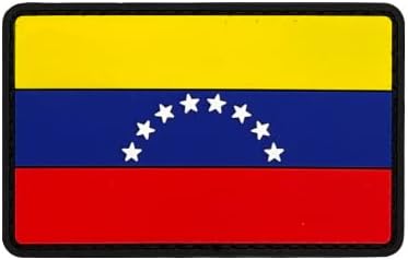 Знаме на Венецуела PVC Военна Тактическа Нашивка на Духа Икони Емблемата на Апликация Кука Ленти за Дрехи Раница Аксесоари (color2)