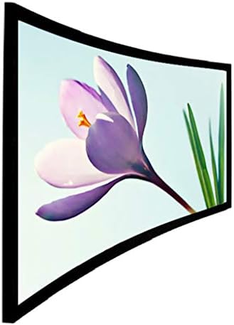 XXXDXDP 4K 16:9 Бели Тъкани Акустичен Прозрачен Адаптивни 3D Извити Прожекционен Екран с Фиксирани Панела за Проектиране на екрана за Домашно Кино (Размер: 200 инча)