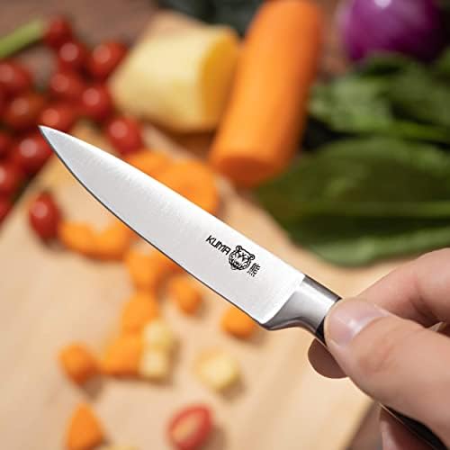 Нож за почистване на зеленчуци ПЛАТ - 3,5-Инчов Кухненски нож Pro Bolster с японски профил За улеснение на обработката на части