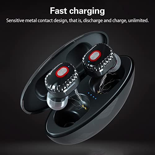 Безжични слушалки 5.1 Слушалки с зарядно калъф с капацитет 300 mah, време на възпроизвеждане на ухото 20 часа с Bluetooth Слушалка