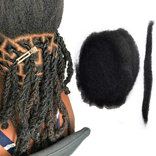 Yotchoi Гъста афро-къдрава коси, идеални за изграждане или ремонт на перманентных дредов, резба и косичек 4 Греда / Опаковка Натурален