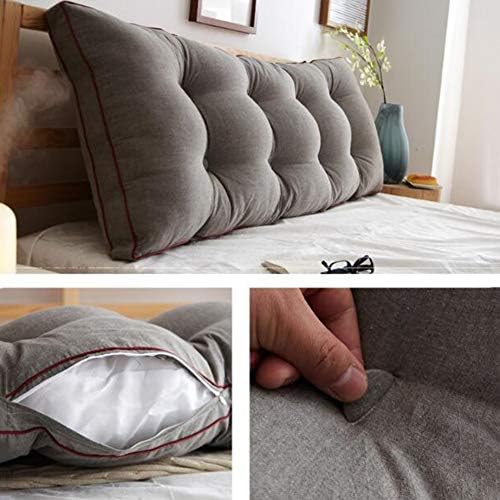Мека възглавница за облегалка легла PENGFEI, Памучен Поясная възглавница Relax, Моющаяся, 7 цвята и 4 размера (Цвят: сив 2, Размер: 200 см)
