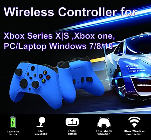 Подобрен безжичен контролер за Xbox X series| S, гейм контролер с 4 Переназначаемыми бутони, 4 вибрационными двигатели, стерео