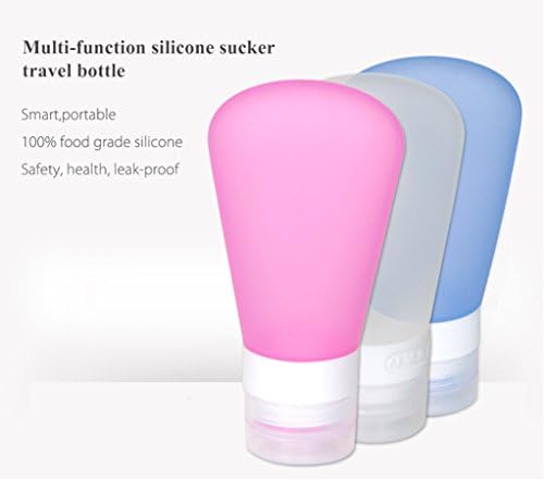 3 опаковки-FNSHIP Преносими Хранителни Силиконови шишета за извличане на течност за шампоан, балсам, Лосион, тоалетни принадлежности, подправки (1 унция, розово + бяло +