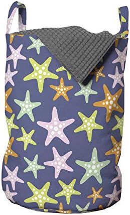 Чанта за дрехи под формата на морска звезда Ambesonne, плътен цвят рисунка с образа на подводни същества с неправилна форма,