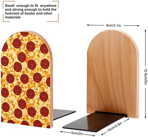 Пеперони пица с Домати Книгата Завършва за Рафтове Дървена Поставка за Книги на Книжния Титуляр за Библиотеката на Училището