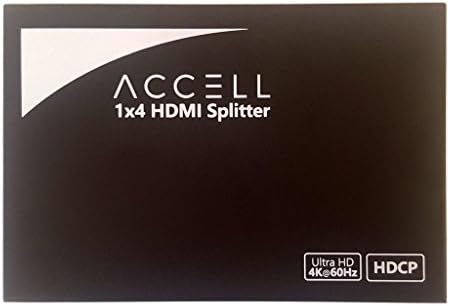 Мини-сплитер Accell 1x4 дървен материал HDMI - HDMI 1.3