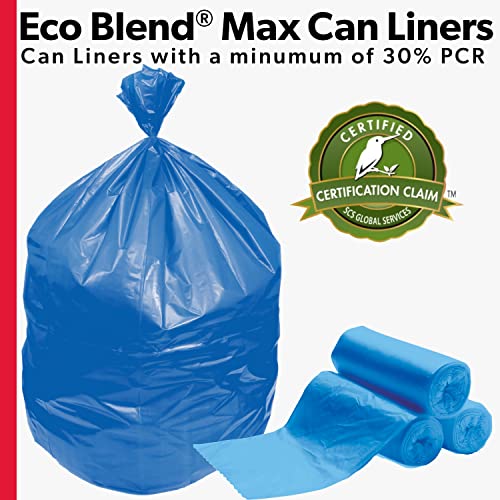 Пълнител за кутии Еко-Blend обем не повече от 23 галона от Heritage Bag Co. (250 пакети) 28 x45 0,8 мл синьо. Произведени
