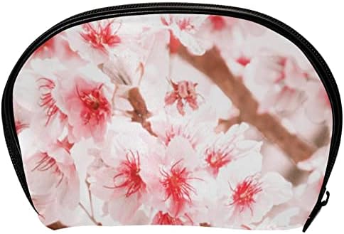Чанта за Тоалетни Принадлежности, Пътни Косметичка за Грим за Жени, Мъже, Розови Цветя през Пролетта Цвете на Цвете