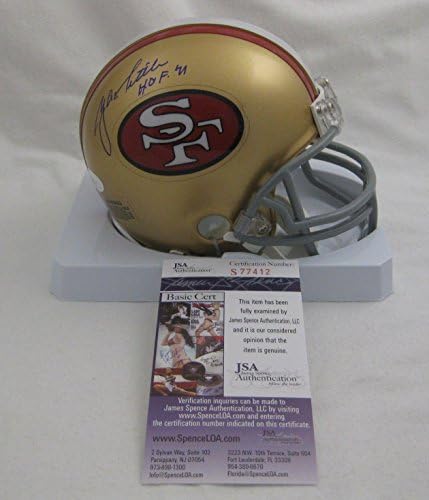 Мини-каска Y. A. TITTLE с автограф от SAN FRANCISCO 49ers w/HOF 71 - JSA - Мини-каски NFL с автограф