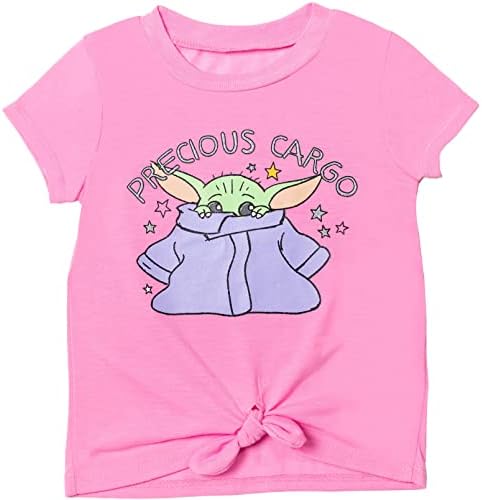 Тениска с изображение Междузвездни войни: ВОЙНАТА на Детето За момичета, Панталони и Ластикът за коса, Комплект дрехи от