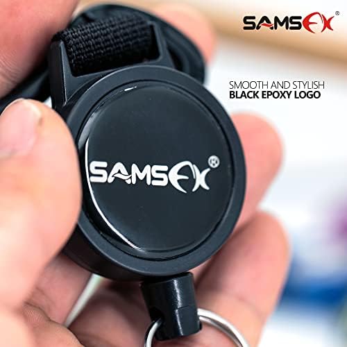 SAMSFX Риболовен Тежкотоварни Втягивающий механизъм Zinger Gear Keeper С Вграден 24-инчови Стоманени тросом, 2 бр. в опаковка