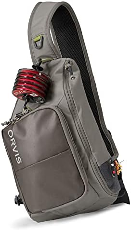 Раница за принадлежности Orvis Mini Sling Pack (26B2) на раменна рамо - чанта за инструменти за улов на риболов, летят от рециклирана