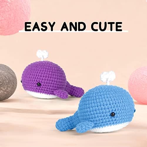ArwySciI Комплект за плетене на една кука за начинаещи, Занаяти собствените си ръце, за възрастни, Деца, Чудесен подарък за любителите на
