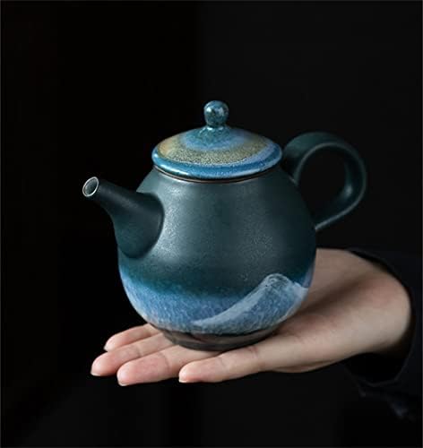 CCBUY Керамичен Чайник Ръчно рисувани Планински Китайски чайник Кунг-фу Посуда за напитки 210 мл Керамични Чайници с (Цвят: синьо