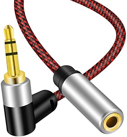 Удлинительный кабел 3.5 мм 30 метра, vefsdup Правоъгълен удължителен кабел с 3,5 мм мъж към Жена Стерео Аудио Удлинительный Кабел,