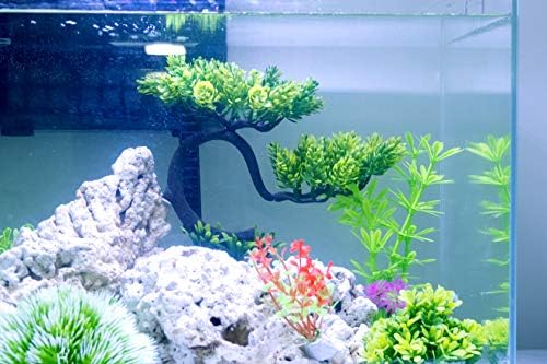 Аквариум домашни любимци HITOP Пластмасови растения за декорация на аквариум, изкуствена бор, декор на аквариум за риби или