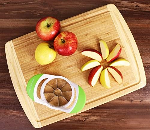Utopia Кухня - Устройство за премахване на ядро от ябълки и нарязване на филийки - Нож за плодове - Разделител ябълки - Долькорез