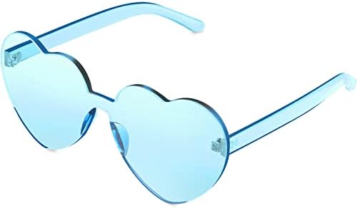 Слънчеви Очила Maxdot във формата На Сърце Без Рамки Прозрачни Очила във Формата На Сърце Цветни Спомени За Партита