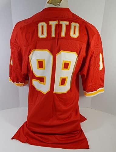 Kansas City Chiefs Otto 98 Използвана в играта Червена Риза 48 DP23380 - Използваните В играта тениски Без подпис NFL