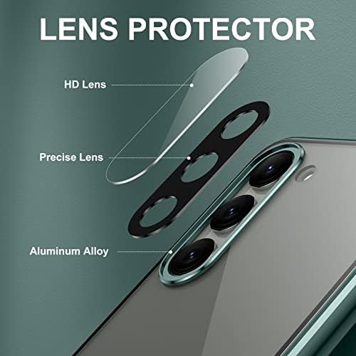 Калъф Jonwelsy за Samsung Galaxy S23 Plus, 360 Градуса Отпред и отзад, Прозрачно Закалено Стъкло, Пълна Защита на тялото, Магнитна Адсорбция,