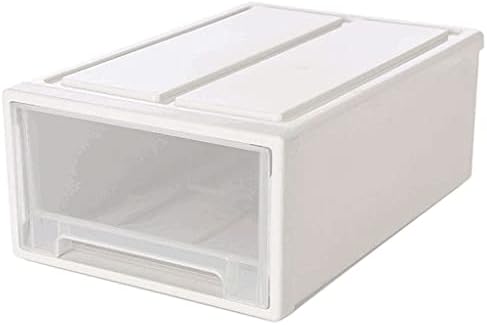Грецкая орех S/m/l/XL/XXL Домакински Прозрачен Штабелируемый Кутия За съхранение, Контейнер-Органайзер (Цвят: бял, Размер: XX-Large)