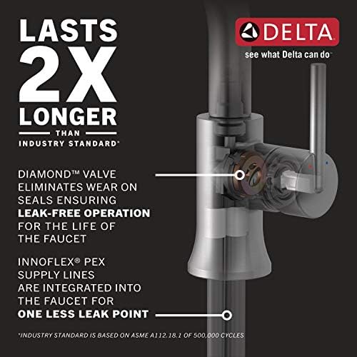Миксер Delta Faucet 599 СС-PR-LPU-DST с превръщането род, от неръждаема стомана Lumicoat