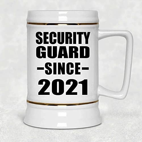 Дизайн за Охрана с 2021 г., Керамична Чаша за Бира, чаши с дръжка за фризера на 22 грама, Подаръци за Рожден Ден, Годишнина, Коледа, Деня на Бащи и Майки
