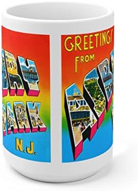 Паметни Писма от Эсбери-Парк, Ню Джърси, Ню Джърси, Кафеена Чаша 15 Грама, Спомен за Пътуване, Почивка, град, Подарък, за Мъже или