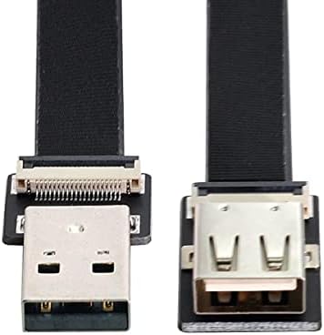 Cablecc USB 2.0 Type-A удължителен кабел за прехвърляне на данни от един мъж към една Жена Плосък Тънък Гъвкав кабел за FPV, диск, Скенер