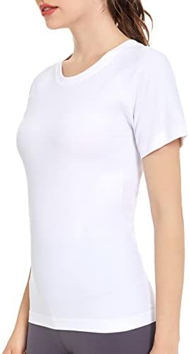 Плътно прилепнали Спортни ризи ANNVA U. S. A. за жени, Абсорбиращи Влагата Спортни Блузи, Дишаща и Лека Тениска за свободното