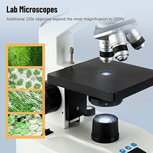 Микроскопи с постоянна температура, Лабораторни Част Монокулярный Микроскоп с 40-2500-Кратно увеличение, 7-инчов LCD екран, 5-Мегапиксела Електронен