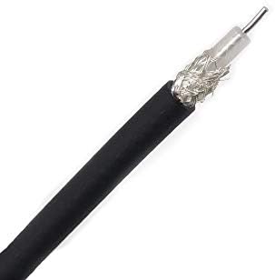 Коаксиален кабел RG-223/U с двойно екраниран коаксиален диаметър 0,212 инча с черна обвивка от PVC (не замърсява околната
