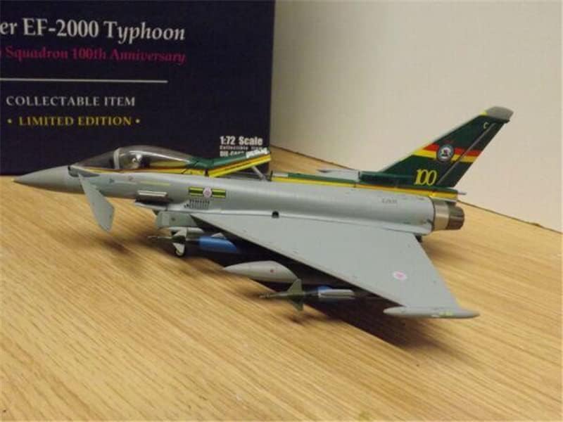 Остроумен Изтребител Eurofighter EF-2000 Typhoon RAF 3 (F) Sqn, посветен на 100-годишнината, Ограничен издание, 1/72 Molded под налягане