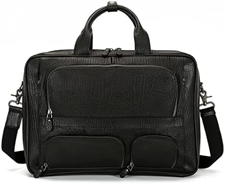 YEBDD Мъжки Кожен портфейл за бизнес пътувания, чанта за бизнес пътувания, 15,6 чанта за компютър (Цвят: E, размер: както е показано)