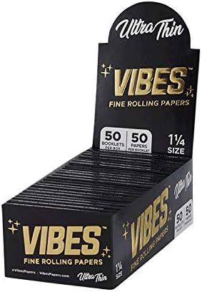 Рулонная хартия Vibes размер на 1,25 инча, 3 опаковки брошури по 50 бр всяка, Натурална Конопляная и арабска дъвка, без хлор, конопляная, ориз и Ультратонкая (Ultra-Thin)