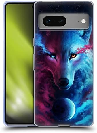 Дизайн на своята практика за главата Официално Лицензиран Джонас JoJoesArt Jödicke Wolf Galaxy Wildlife Мек Гелевый калъф е Съвместим с Google Pixel 7