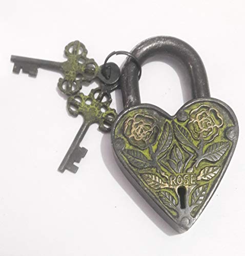 Окачени замък във формата на сърце с 2 отмычками, Напълно Функционална с 2 ключ - Ключалка за фитнес, Секретни брави за врата, инструменти,