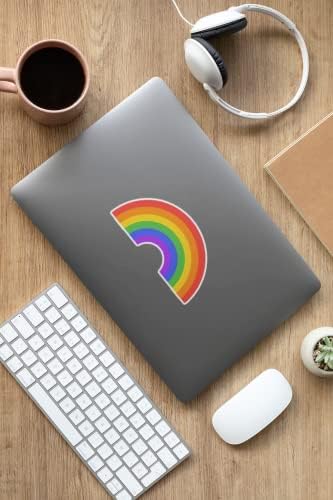 ЛГБТ Стикер Rainbow Pride |Термоаппликация|5 инча |Водоустойчив | за Бронята на автомобила, Бутилки с вода, Лаптоп