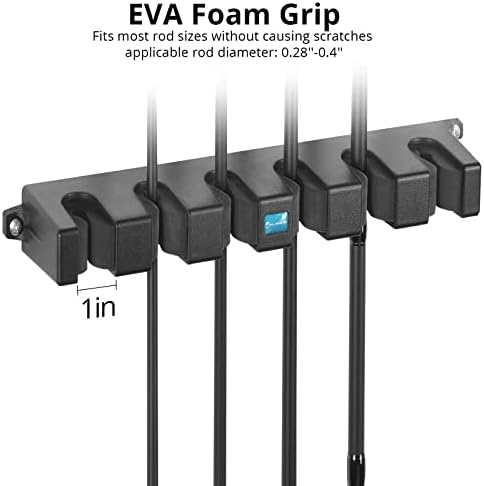 Стойка за хоризонтална/ вертикална въдици Тръстиката – Стенни стойка за удочек, За съхранение на 6 удочек или комбинации удочек диаметър