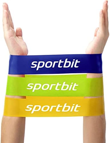 Sportbit Эспандеры за упражнения, Набор от 5 + Чанта + Електронна книга | на най-Добрите Разтеглив Эспандеры за Разтягане, Йога, Физиотерапия, тренировки, Домашно Фитнес и