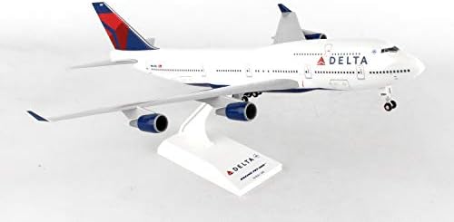 Комплект за сглобяване на модели на самолети на Ivelin Skymarks Delta 747-400 с механизъм, в Мащаб 1/200, Бял