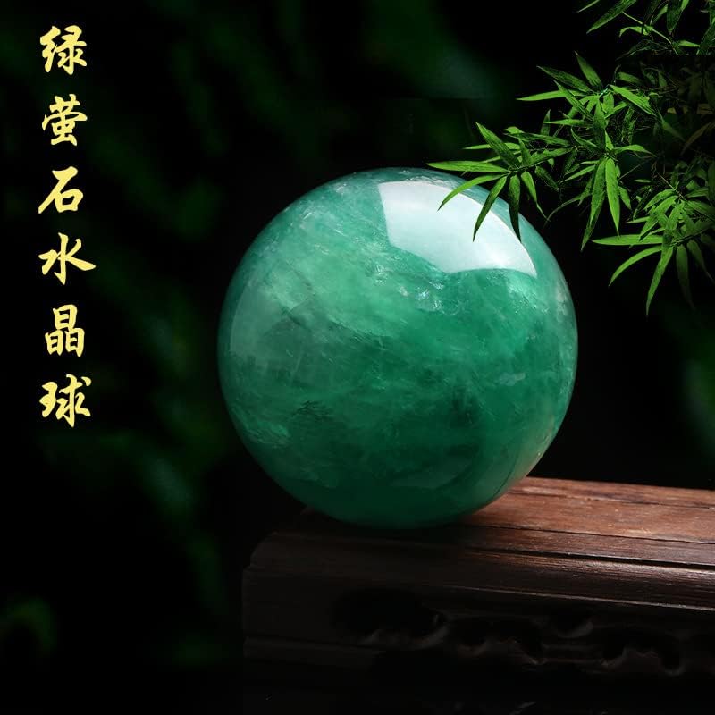 QianKao естествен зелен флуорит кристална топка Crystal градешки камък кристална топка занаят, подарък ornaments天然绿萤石水晶球水晶原石水晶球工艺礼品摆件产品(直径约5cm)