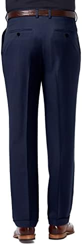 Мъжки панталони Haggar Премиум комфорт на Класическия намаляване С гънки Отпред, размери Reg. и Big & Tall