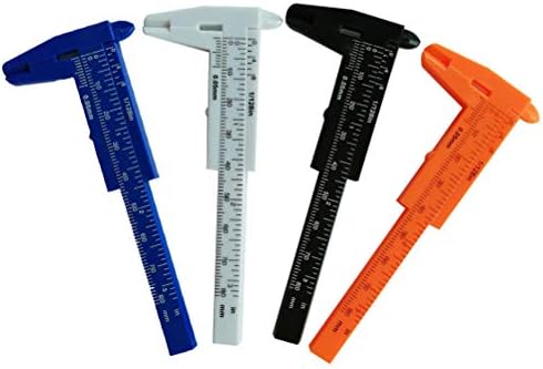 80 мм Мини-Пластмасов Подвижен Штангенциркуль С Нониусом Бутон За Измерване на Размера на Бижута Инструмент за Измерване (в Оранжево)