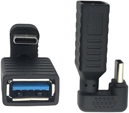 Адаптер NW GenHaoQi Type-C 180 Градуса, 2 комплекта с удължители-конвертори USB C за мъже и USB 3.0 A за жени