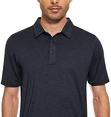 Мъжки Ризи с къси ръкави за голф MAGCOMSEN с Къс ръкав, Абсорбиращи Влагата Спортни Тениски с 3 Копчета, Ежедневни Риза С яка